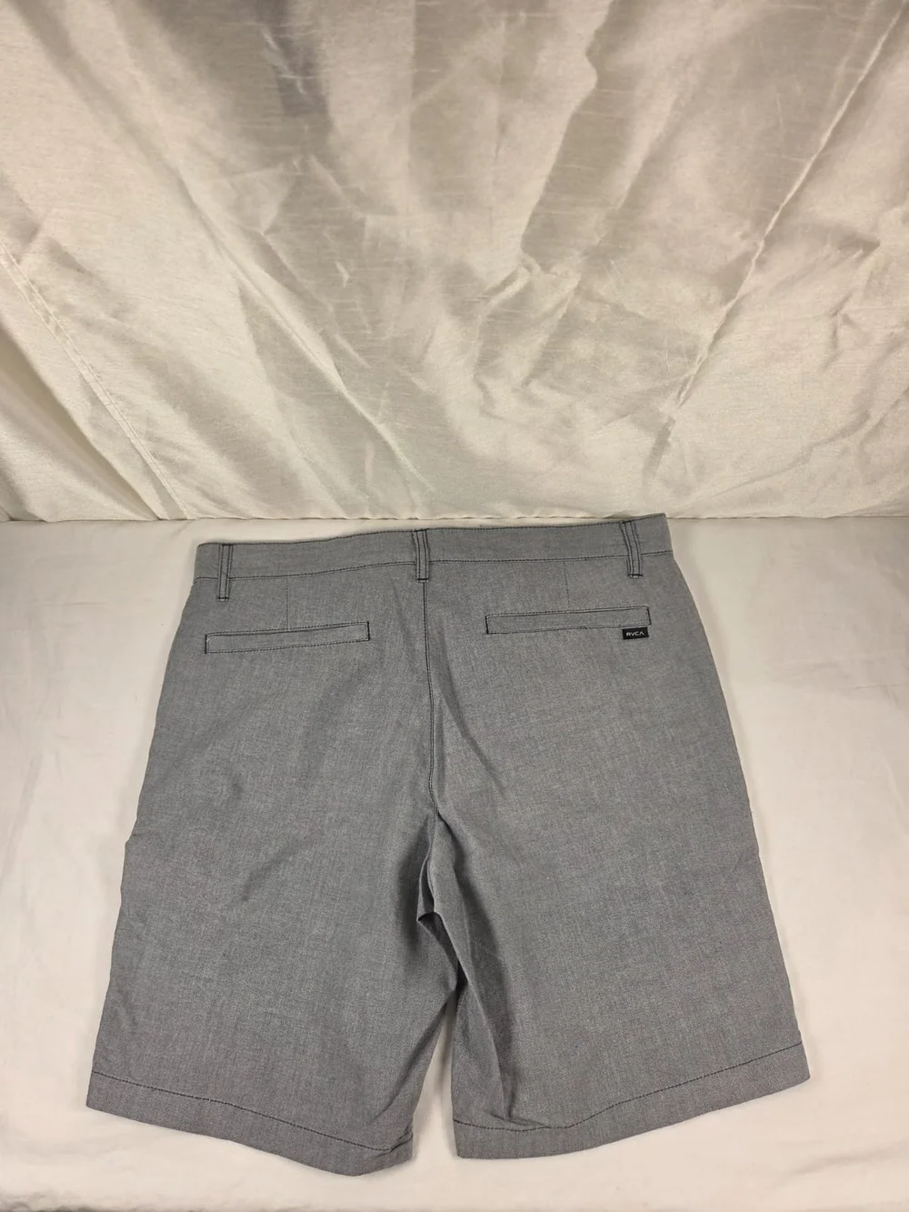 RVCA Men's Light Gray Flat-Front Shorts